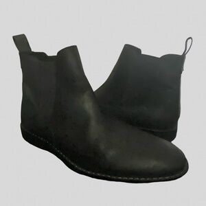 Kenneth Cole Mens Black Faux Leather New Age Chelsea Ankle Boot- Sz-10.5